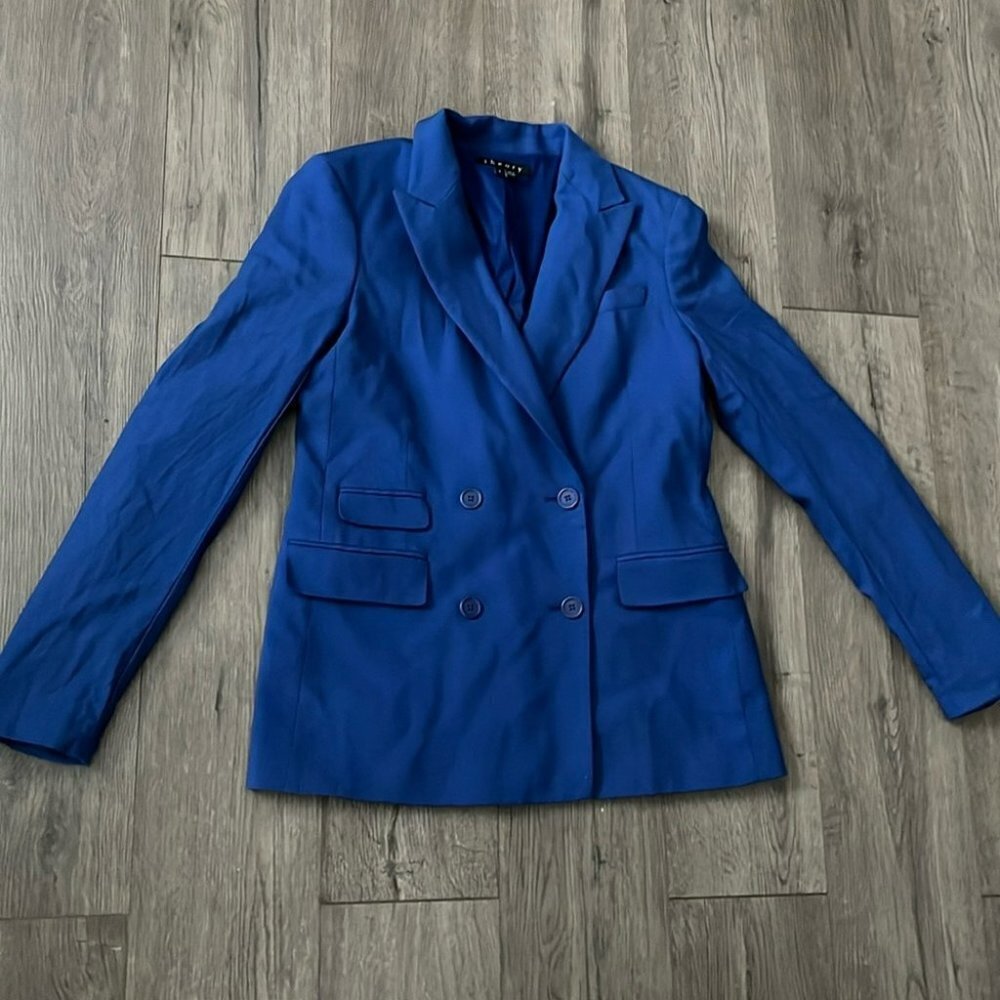 [4]Theory Blue Wool Blazer